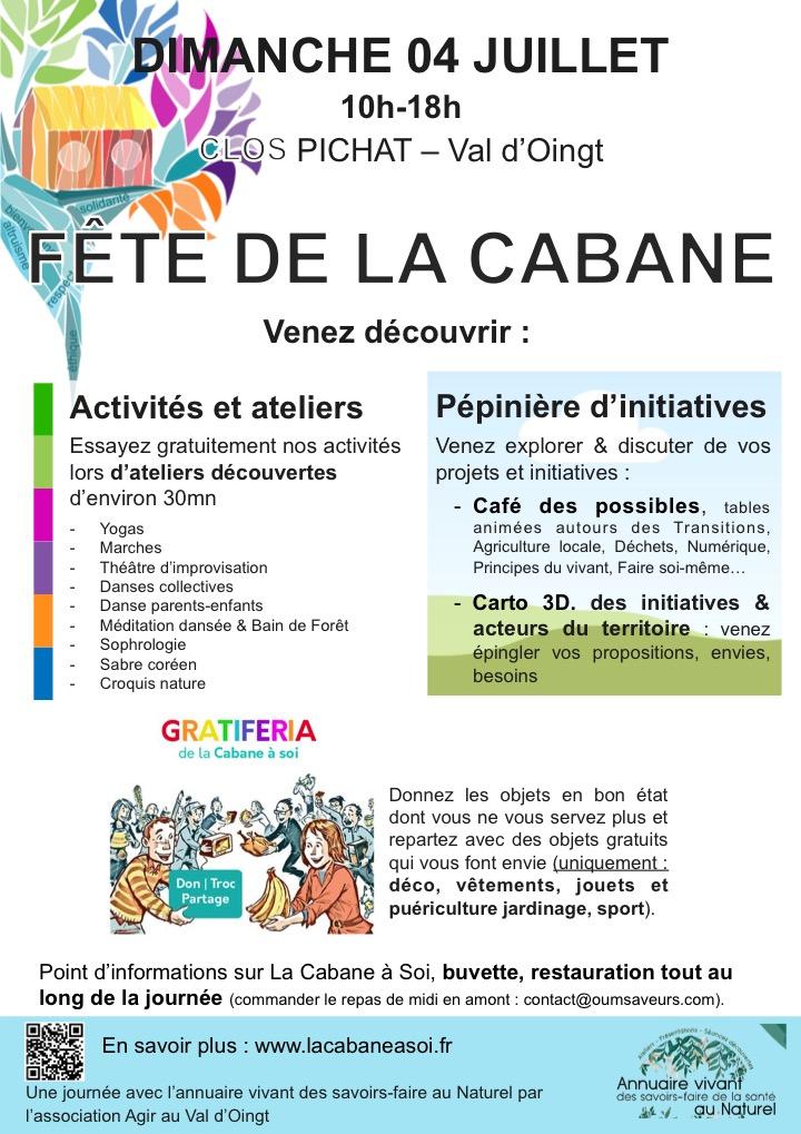 Affiche fete de la cabane