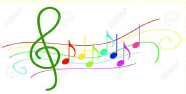 Notes de musique couleur